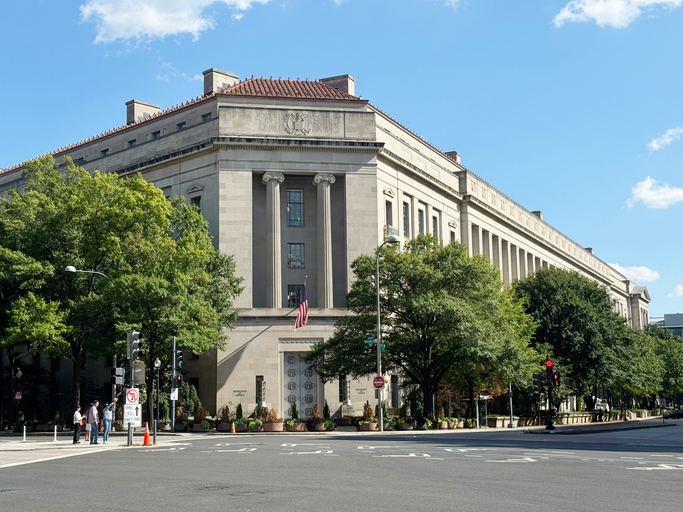 Department of Justice headquarters - DOJ using False Claims Act to probe DEI practices at major companies